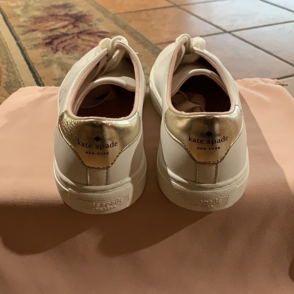 Kate Spade White & Gold Fashion Sneaker (Premium) - Picture 4 of 10